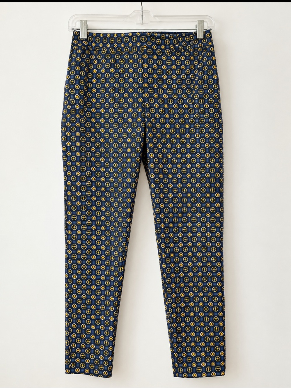 Talbots Navy and Gold Patterned Chinos